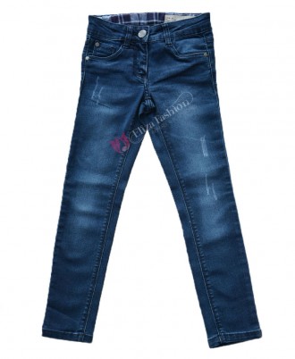Boys Slim Fit Strachable Jeans-6-7 Years Denim Blue