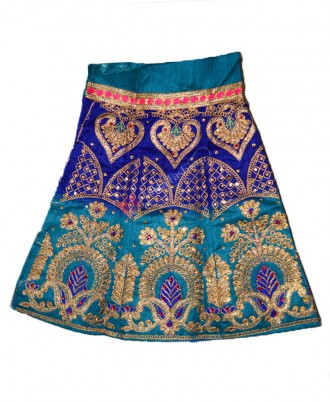 Chanderi Silk Lehenga Choli Embroidered- Shades Blue