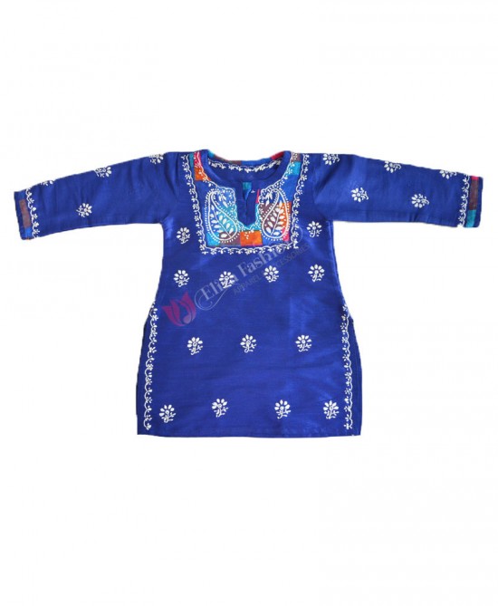 Chander Chikan Palazo Suit Blue