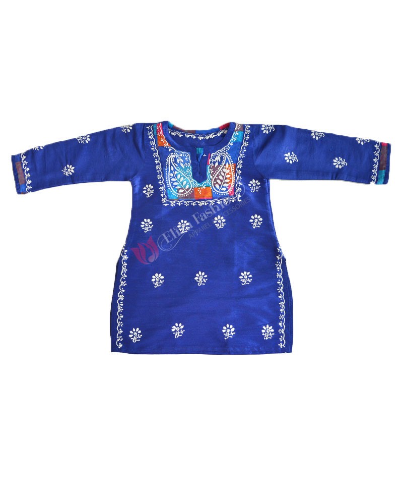 Chander Chikan Palazo Suit Blue